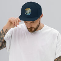 Product mockup - classic snapback dark navy front