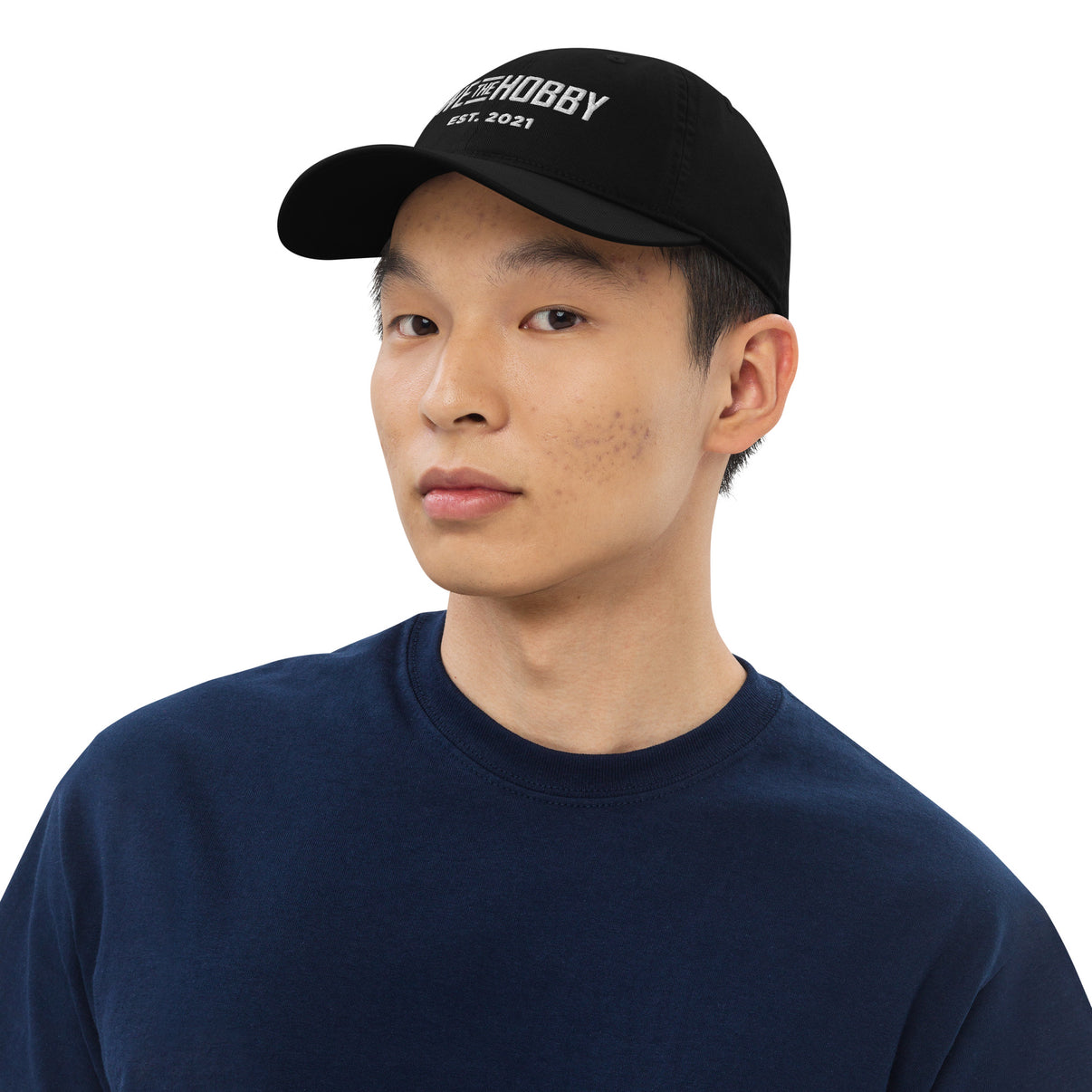 Product mockup - black baseball cap front